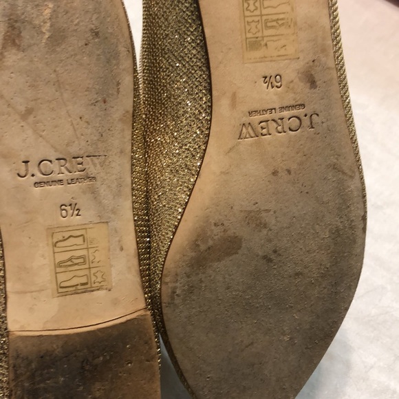 J. Crew Gemma gold fly's size 6.5 - Picture 6 of 8
